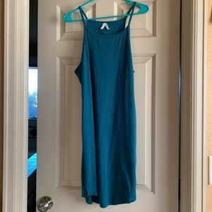 Teal ribbed dress